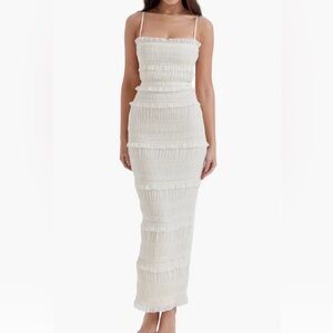 NWT - HOUSE OF CB Solana Sequin Smocked & Shirred Cocktail Dress